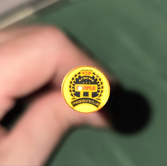 Garland AFSCME Gold Tone & Chrome Bubble Top Pen & Pencil Set with Box - Picture 5 of 7